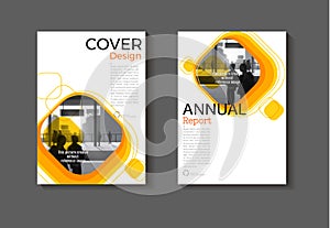 Abstract yellow layout background modern cover design modern boo