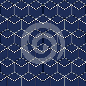 Abstract yellow line on dark blue background vector