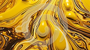 abstract yellow liquid marbled texture abstract background