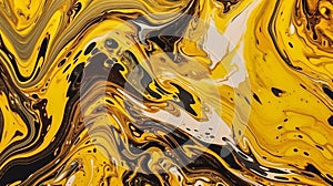 abstract yellow liquid marbled texture abstract background