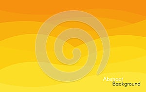 Abstract yellow and orange background. Bright waves design. Minimalist backdrop for website, poster, card. smooth