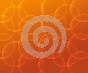 Abstract Yellow Orange Background with Bubbles and Circles