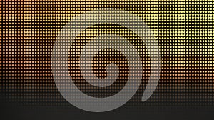 Abstract Yellow and Orange Texture Pattern of LED Wall Background With Shadow and Reflection