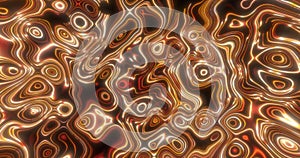 Abstract yellow orange waves of iridescent energy liquid and magical bright glowing lines, background