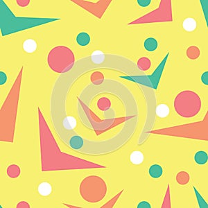 abstract yellow pattern with circles and checkmarks