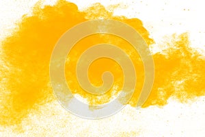 Abstract yellow powder photo