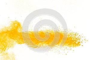 Abstract yellow powder