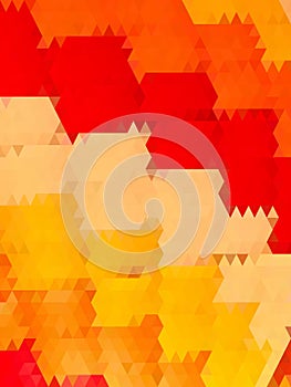 Abstract yellow and red triangles background