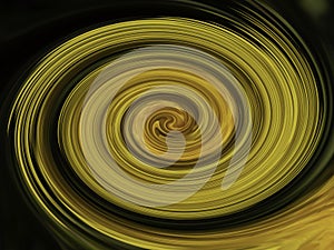 Abstract yellow spiral circles background.