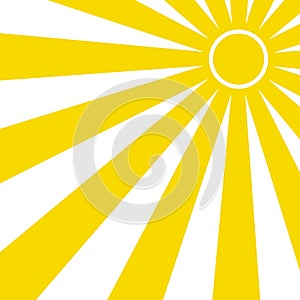 Abstract yellow sun rays. Summer vector sunray illustration