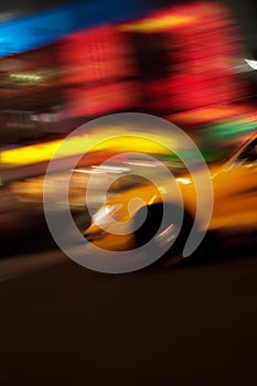 Abstract Yellow Taxi Cab