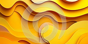 Abstract Yellow Wave Texture Pattern, Elegant Monochromatic Background for Creative Design Projects
