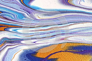 Abstract yellow-white-purple marble background.