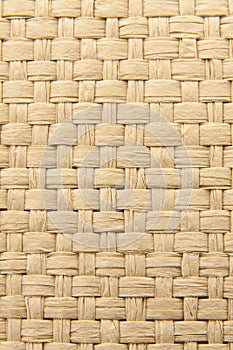 Abstract yellow woven thatch textured background