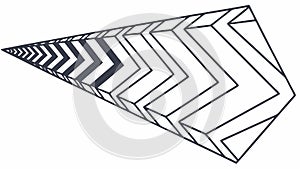 Abstract Zig-Zag Arrow, Dynamic Direction, Forward Motion, vector design Generative AI