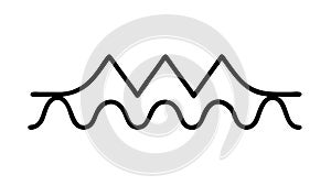 Abstract Zig Zag Pattern Geometric Design Element, vector design Generative AI