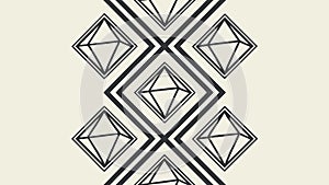 Abstract Zigzag Diamond Geometric Pattern, vector design Generative AI