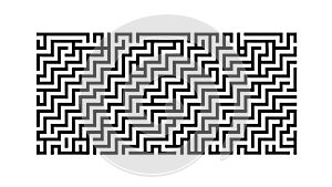 Abstract Zigzag Geometric Pattern Black and White, vector design Generative AI