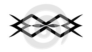 Abstract Zigzag Intersecting Lines Pattern, vector design Generative AI