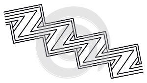 Abstract Zigzag Line Pattern for Dynamic Backgrounds, vector design Generative AI