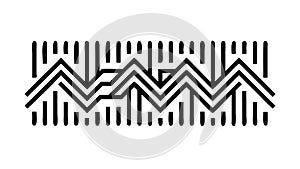 Abstract Zigzag Line Pattern, Dynamic Geometric Textured Background - vector design Generative AI
