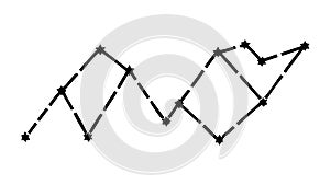 Abstract Zigzag Line Pattern Dynamic Geometric, vector design Generative AI