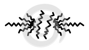 Abstract Zigzag Line Pattern Vector, Dynamic Energy Wave Graphic Design, vector design Generative AI