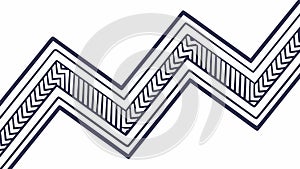 Abstract zigzag pattern, decorative border design, vector design Generative AI