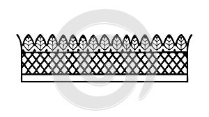 Abstract Zigzag Pattern Geometric Decorative Border, vector design Generative AI