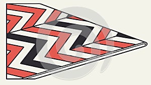 Abstract zigzag pattern, a modern graphic with sharp angles. vector design Generative AI