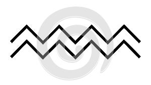 Abstract Zigzag Pattern Outline Vector Design Element Art, vector design Generative AI