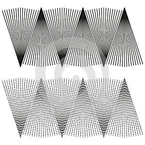 Abstract zigzag pattern. Triangle line elements. Vector geometric graphic. Monochrome art background.