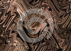 Abstract zigzag pattern with waves in brown tones. Artistic image processing created by photo. Beautiful multicolor pattern