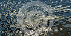 Abstract zigzag pattern with waves on nature theme. Artistic image processing created by photo of sea landscape.