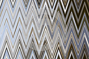 Abstract zigzag pattern with waves in white, silver and brown, tones. Artistic image processing created by snow natural photo