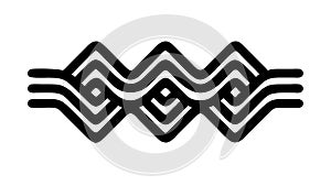Abstract Zigzag Wave Pattern Decorative Background, vector design Generative AI