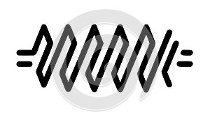 Abstract Zigzag Wave Pattern, Dynamic Geometric Design Element, vector design Generative AI