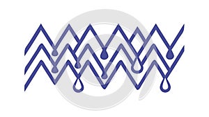 Abstract Zigzag Wave Pattern Dynamic Geometric Element, vector design Generative AI