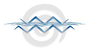 Abstract Zigzag Wave Pattern Vector Design, vector design Generative AI