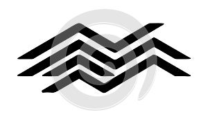 Abstract Zigzag Waves, Dynamic Graphic Pattern Vector. vector design Generative AI