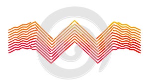 Abstract Zigzag Waves Dynamic Pattern Vector, vector design Generative AI