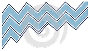 Abstract Zigzag Waves Pattern in Blue, vector design Generative AI
