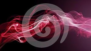 abstracta single line of maroon smoke, gracefully swirling against a contrasting backdrop, Generative AI photo