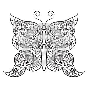 Abstractbutterfly on white background