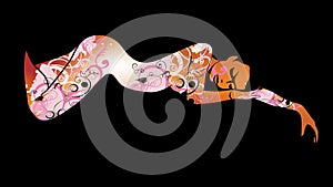 Abstraction. The bared girl