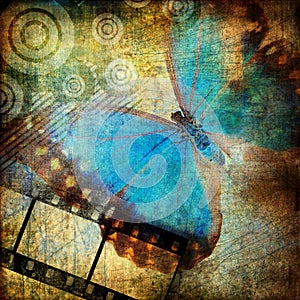 Abstraction with butterfly photo