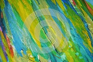 Yellow blue orange muddy contrasts, paint watercolor creative background photo