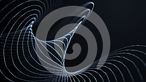Connecting background wave dots and lines. Artificial intelligence. Big data technology .3d rendering