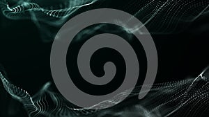 Connecting background wave dots and lines. Artificial intelligence. Big data technology .3d rendering