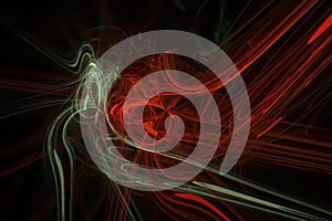 Vibrant fantasy illustration colorful painting wallpaper swirl magic fractal design background rendering photo